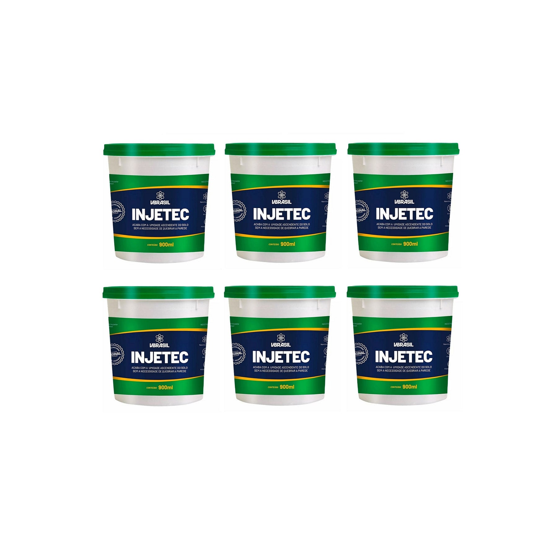 KIT 6 Injetec impermeabilizante 900ml