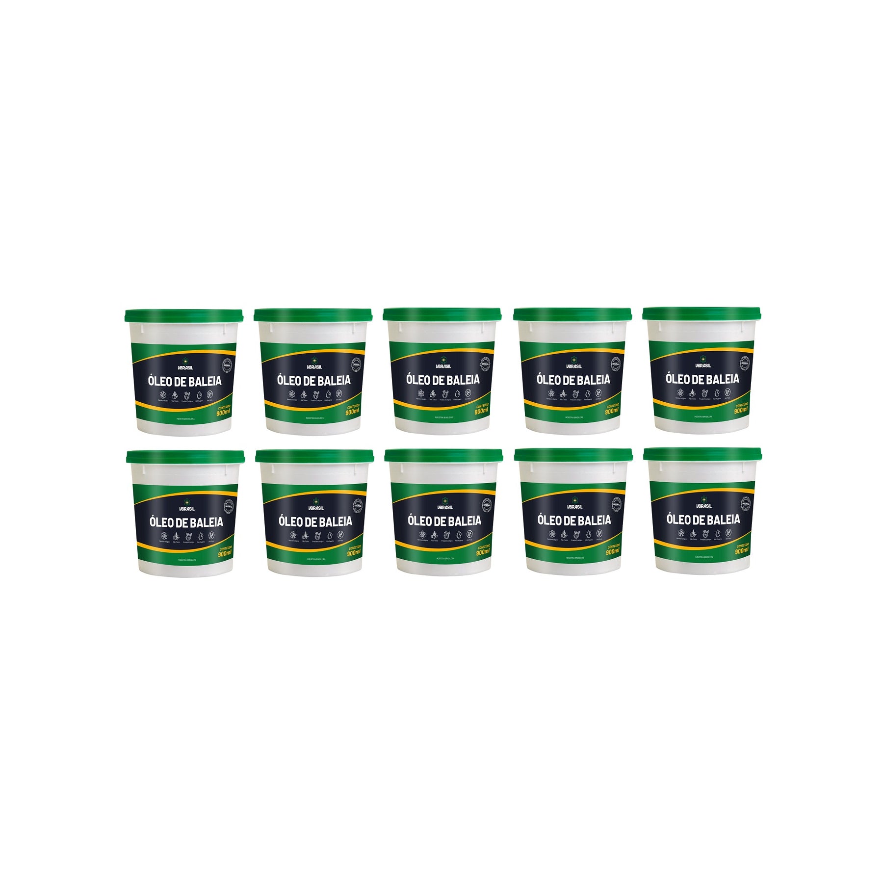 KIT 10 OLEO DE BALEIA 900ML