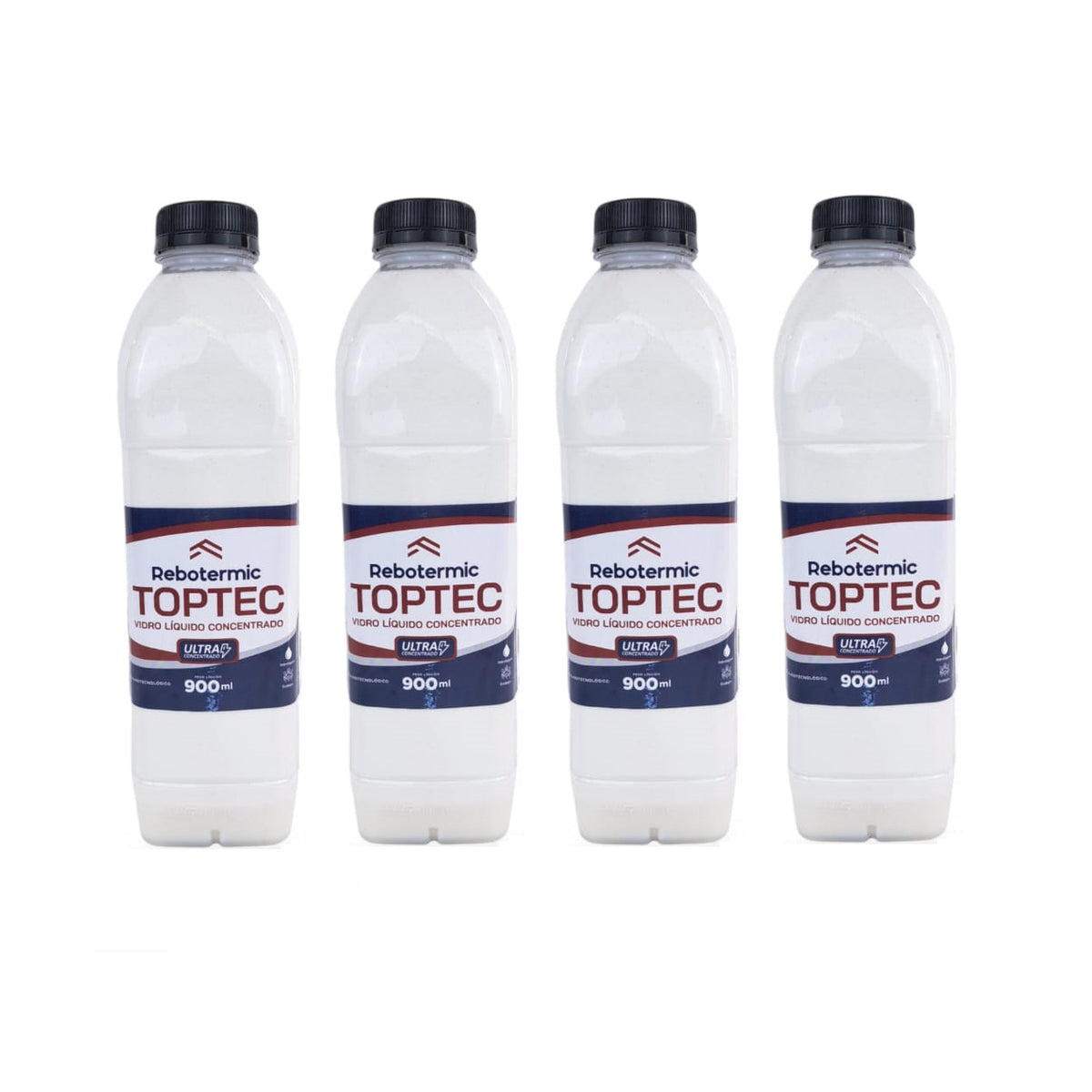 Kit 4 Toptec Vidro Líquido 900ml da Vbrasil - Proteção Total