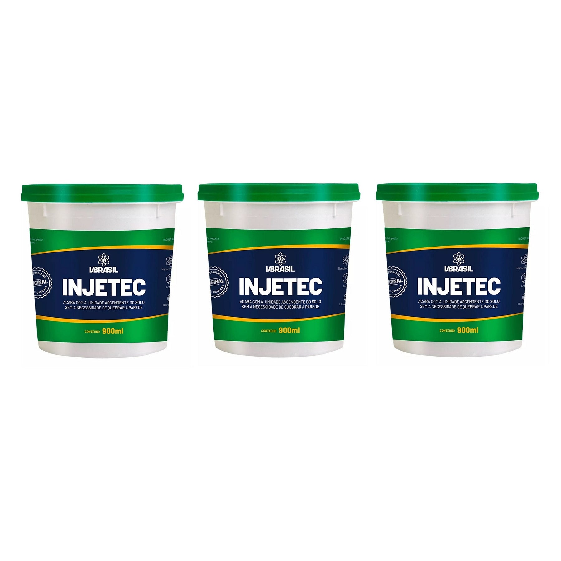 KIT 3 Injetec impermeabilizante 900ml