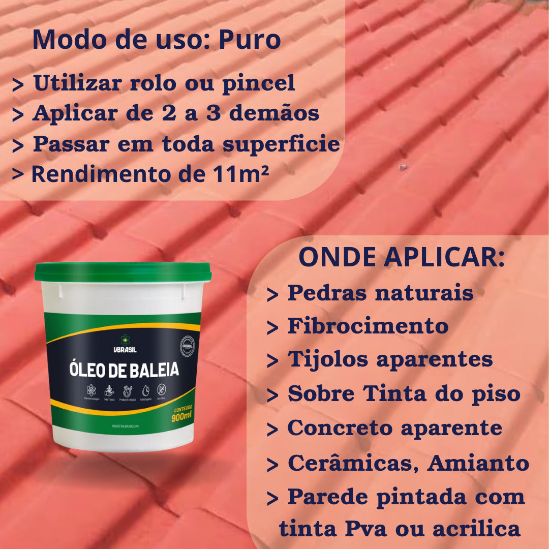 KIT 10 OLEO DE BALEIA 900ML