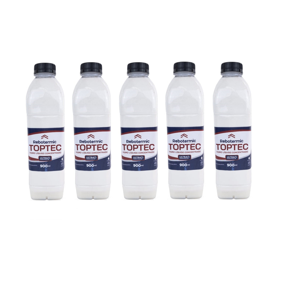 Kit 5 Toptec Vidro Líquido 900ml da Vbrasil - Proteção Total