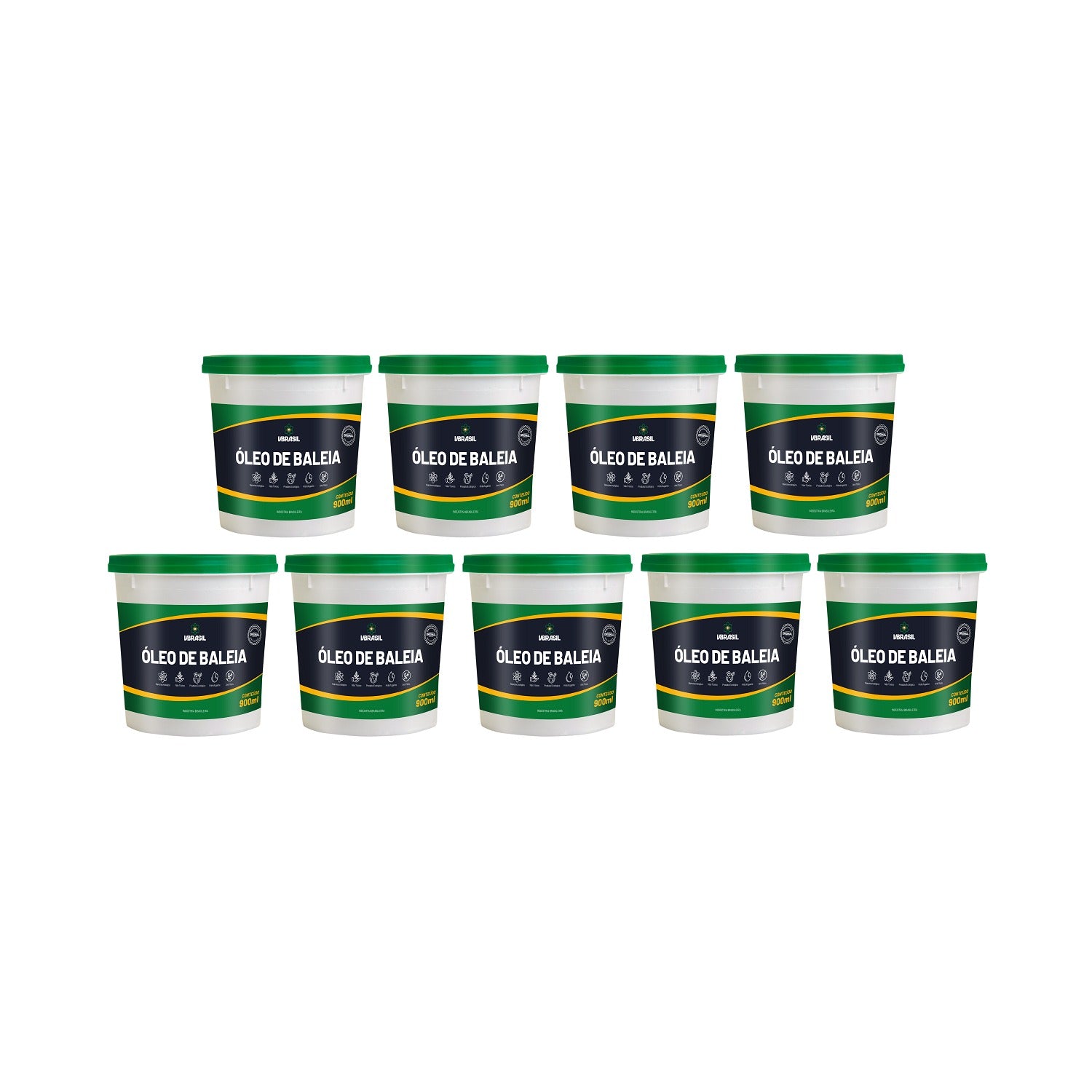 KIT 9 OLEO DE BALEIA 900 ML