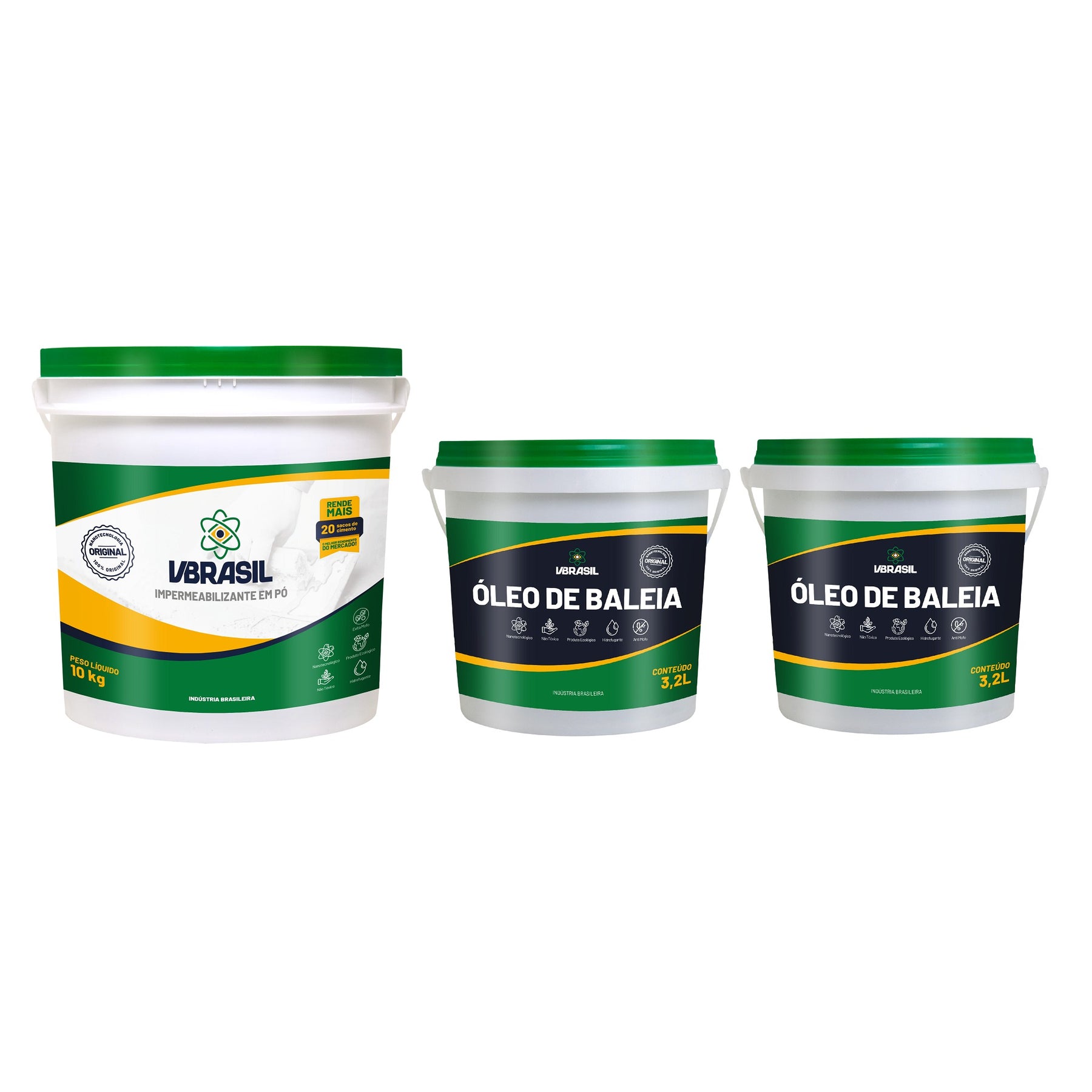 KIT VBRASIL 10 KG + 2 Óleo de Baleia 3,2L