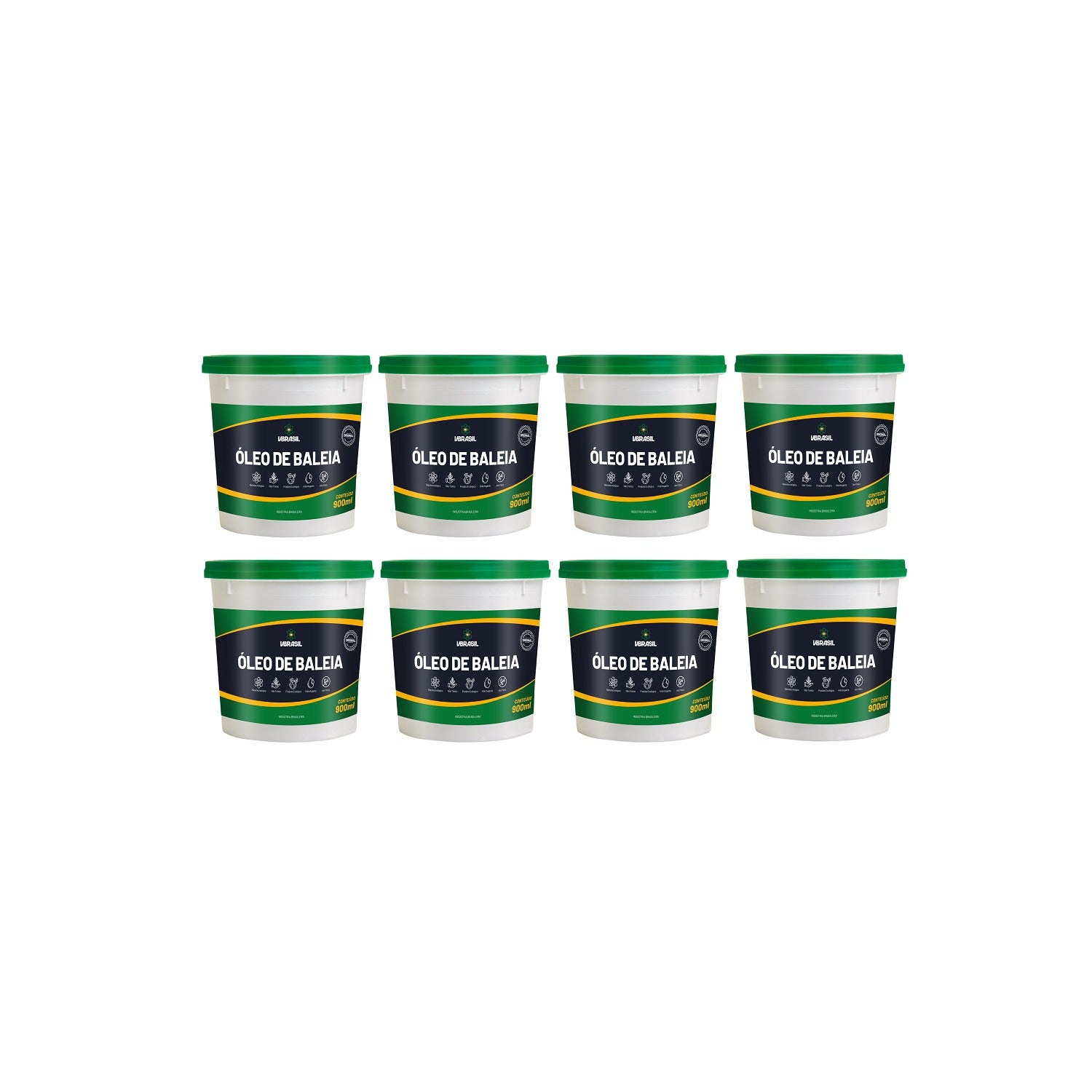 Kit 8 Impermeabilizante Óleo de Baleia 900ml