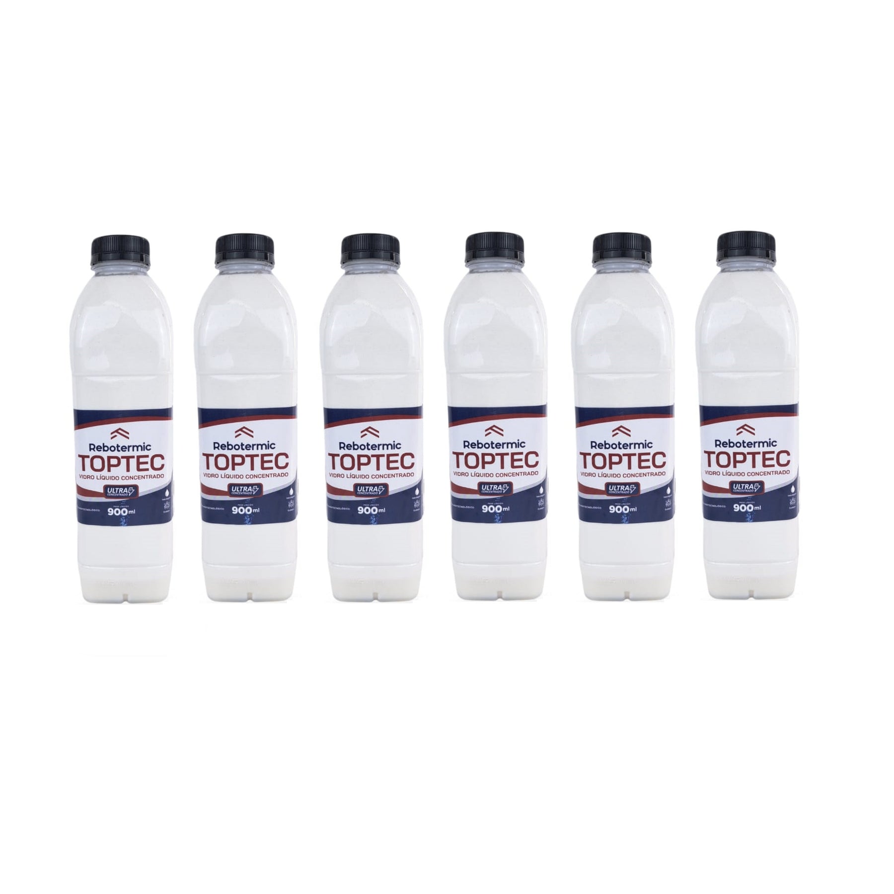 Kit 6 Toptec Vidro Líquido 900ml da Vbrasil - Proteção Total