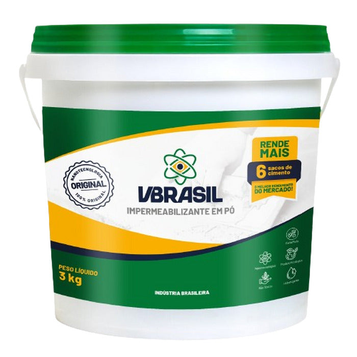Impermeabilizante Vbrasil 3kg para Cimento Argamassa