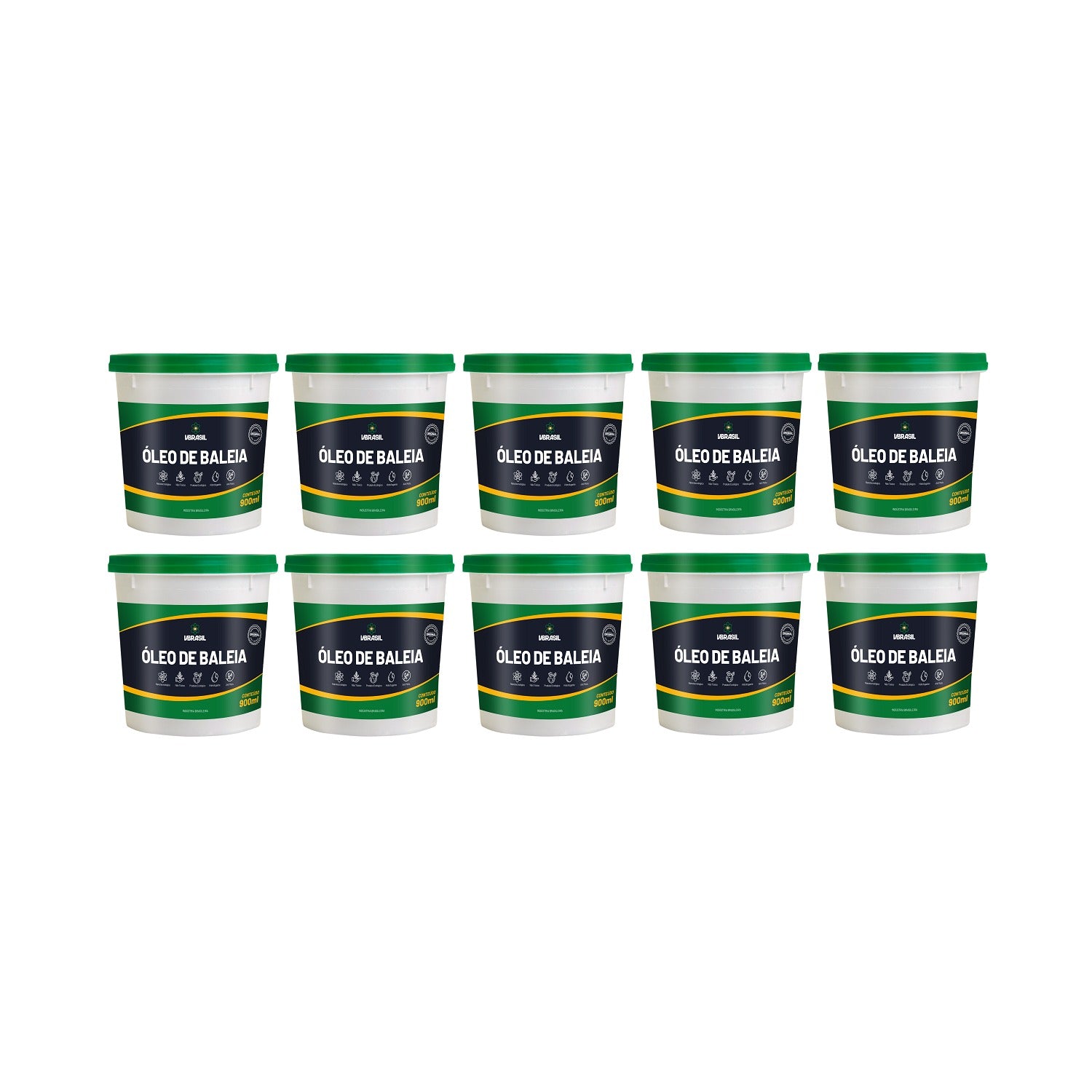 Kit 10 Impermeabilizante Óleo de Baleia 900ml