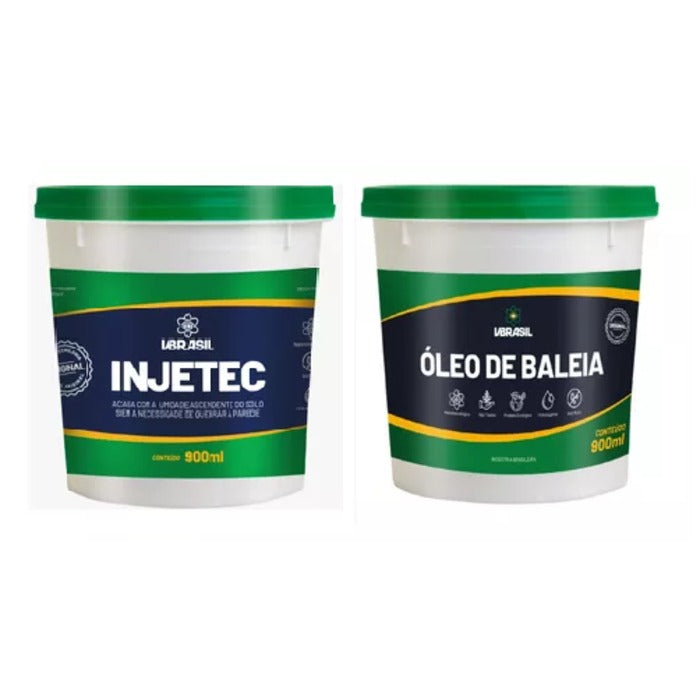 KIT Injetec impermeabilizante 900ml + Óleo de Baleia 900ml