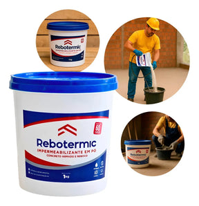 Kit 3 Rebotermic Impermeabilizante 800g Blinda Reboco