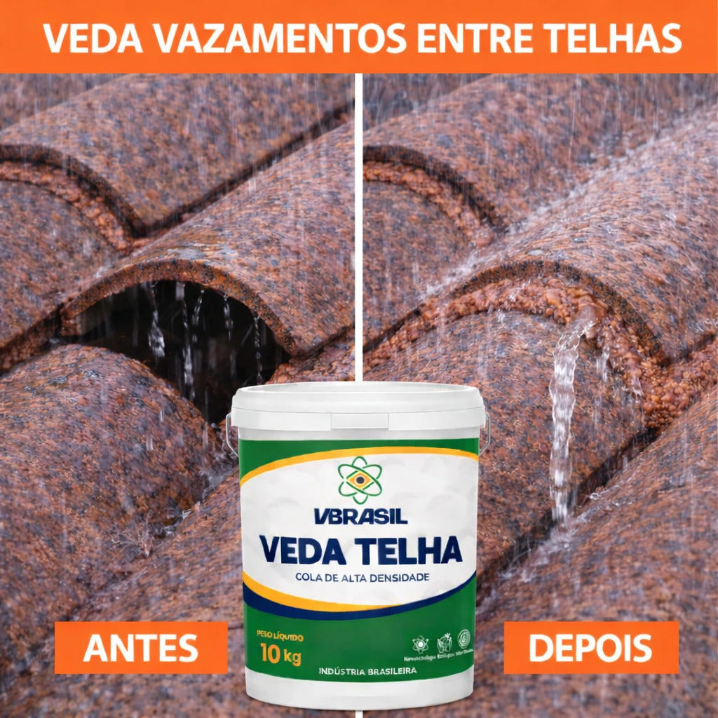 Veda Telha Para Telha De Barro Cola Pastosa Anti Vazamento