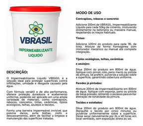 Vbrasil líquido 1 litro para tinta