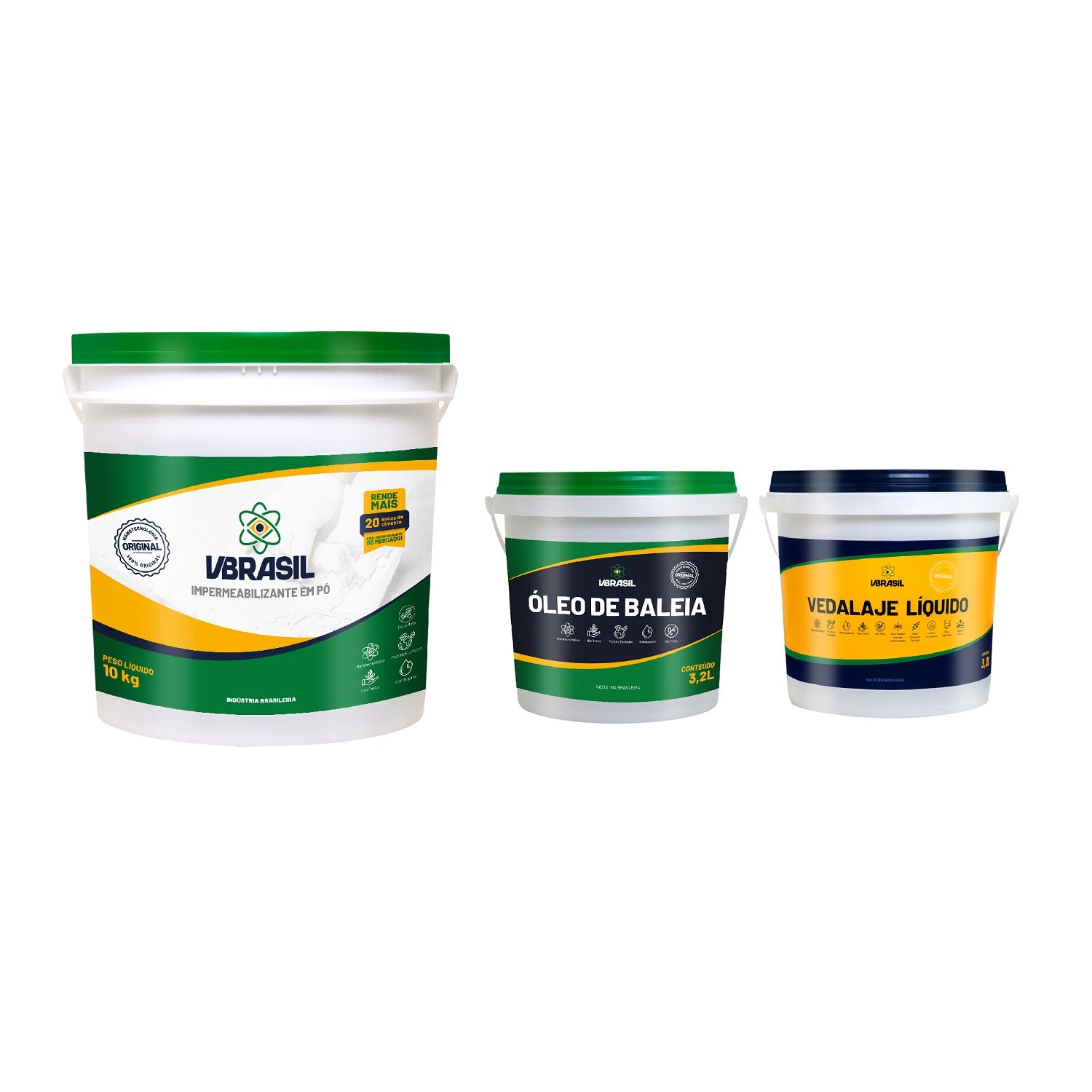 Kit Vbrasil 10kg + Óleo De Baleia 3,2L +  Vedalaje 3,2L