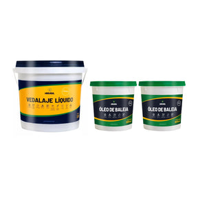 Kit Impermeabilizante Vedalaje 3,2L e 2 Óleo de Baleia 900ml